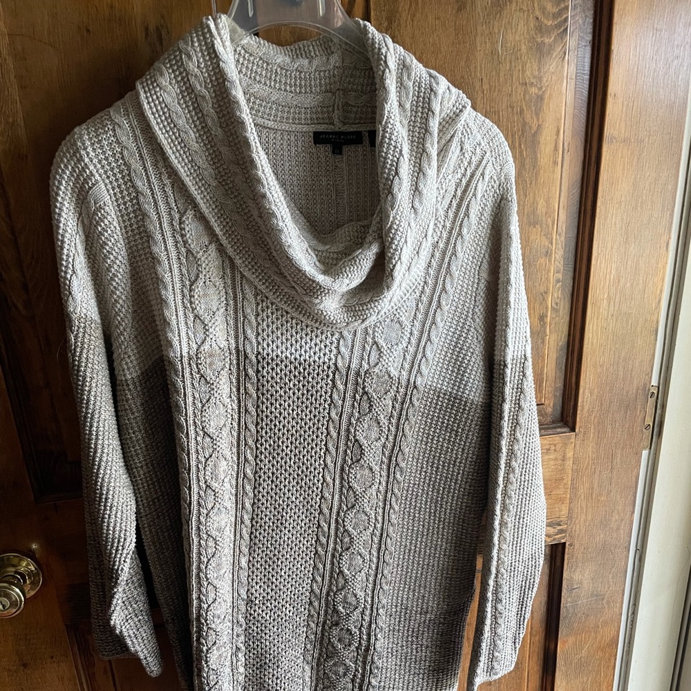 Plus size cowl neck sweater